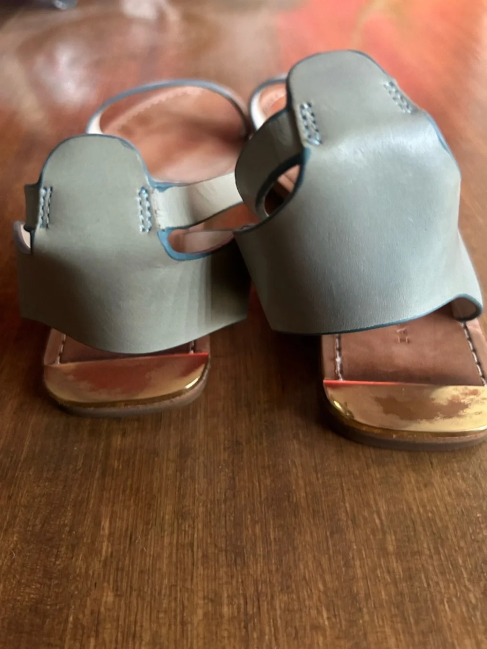Zara Casual Ankle-Strap Flat Sandals in Light Blue - Picture 2 of 3